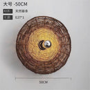Axyaa Rattan Weave LED Wall Lamp for Corridor Hotel Bedroom Living Room