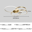 Axyaa Nordic LED Ceiling Lamp Dimmable Remote Control Chandelier