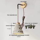 Axyaa Wood Socket Wall Lights Pull Chain Switch Adjustable Nordic Modern Lampara