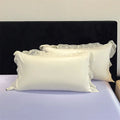 Axyaa Ice Silk Pillowcase Pair 2025 - Wide Edge Lace Cover