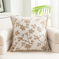 Axyaa Chenille Flower Pillow Cover 45X45 - European Style Decor for Home