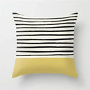 Nordic Pink Yellow Geometry Cushion Cover Abstract Art Pillowcase - Axyaa