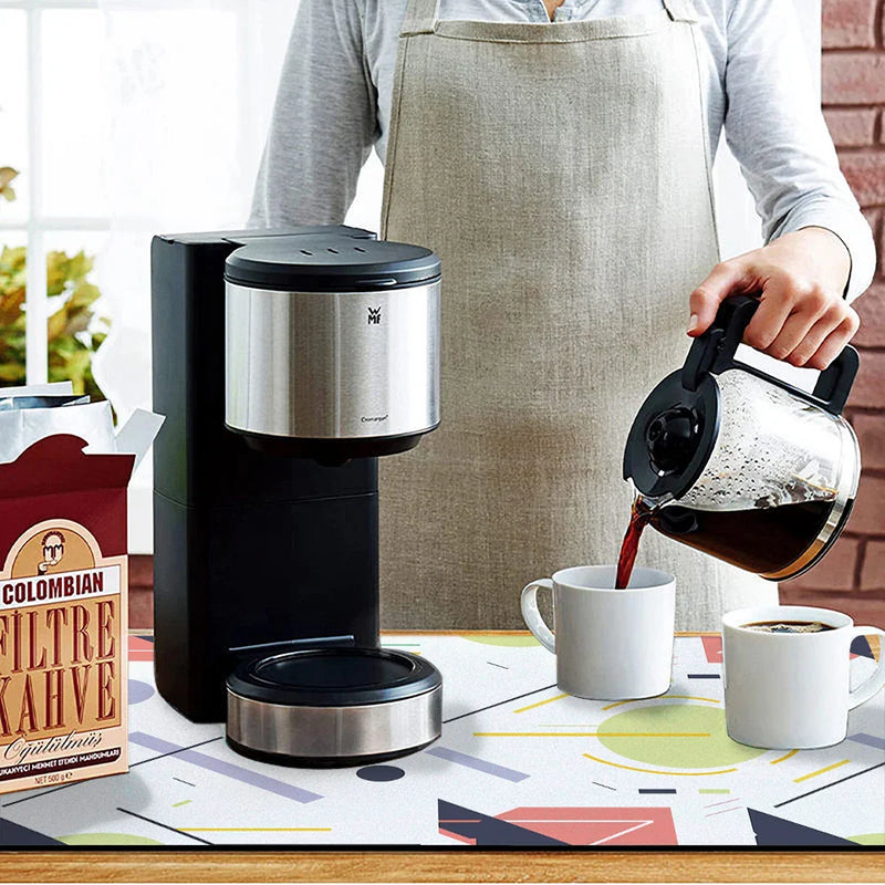 Axyaa Coffee Drying Mat: Absorbent & Anti-Slip Table Cup Mat