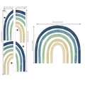 Axyaa Rainbow Fabric Wall Mural for Kids Rooms - Waterproof, Removable, Large Watercolor Design