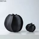 Carambola Ceramic Vase by Axyaa: Creative Plant Pot for Table Decoration and Floral Arrangement
