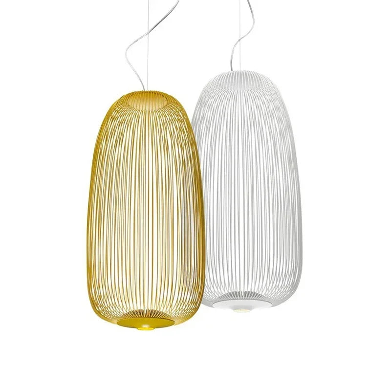 Axyaa Retro LED Spokes Pendant Lamp: Modern Industrial Hanging Light