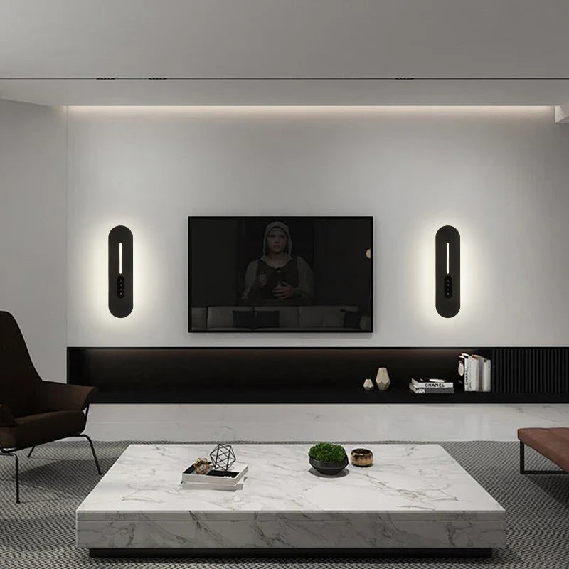 Modern LED Wall Sconce Light by Axyaa for Bedroom Living Room Black Wall Lamp