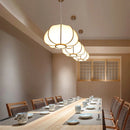 Axyaa Bamboo Pendant Lamp: Zen Tea Room Hanging Light for Home Decor.