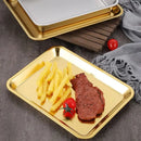 Axyaa Stainless Steel Square Food Baking Trays for Kitchen Pot Pans Storage