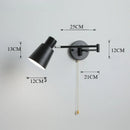 Axyaa LED Wall Lamp Adjustable Telescopic Arm Home Decor Bedside Bedroom Switch Reading
