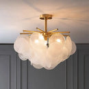 Axyaa Glass Shell Chandelier Pendant Lights - Modern Nordic Style Hanging Lamps