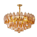 Axyaa Glass Ceiling Chandelier: Luxury Colorful Modern Lighting for Living Room, Villa, Kitchen