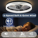Axyaa Pendant Arm Ceiling Fan with Built-in LED Light, Adjustable Speed and Silent Operation