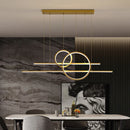 Axyaa Gold Black Dimmable LED Chandelier for Dining Room Decor