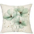 Axyaa Green Floral Print Pillowcase for Home Decor