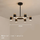 Axyaa Nordic LED Rotating Chandelier | 3 Dimmable Settings | Indoor Lighting Decor