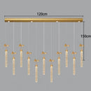 Axyaa Crystal Chandelier, Elegant Dining Room Lighting, Luxury Living Room Pendant Lights