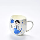 Axyaa Ceramic Espresso Tilt Tea Cup, Creative Coffee Mug, Thermos Tumbler, Boy Girl Design