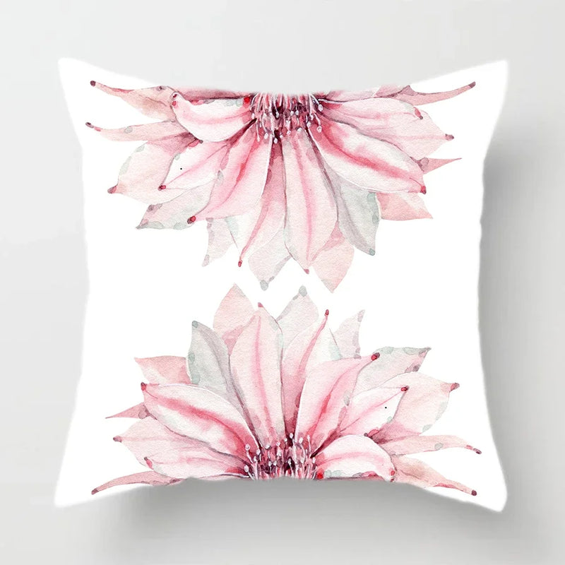 Axyaa Watercolor Cactus Flower Pillow Case 45x45cm