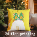 Axyaa Christmas Animal & Snowman Pillowcases - Cute Sofa Bedroom Car Cushion Cover