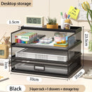 Axyaa 4-Tier Stackable Letter Tray Desk Organizer with Pen Holder