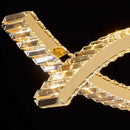 Axyaa Luxury Crystal Pendant Chandelier, Modern Dining Room Living Room Ceiling Light