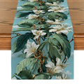 Axyaa Tropical Palm Leaf Flower Chain Table Runner