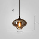 Axyaa Grey Glass Pendant Light for Dining and Bar, Industrial Chandelier