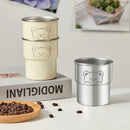 Axyaa Little Bear Stainless Steel Coffee Cup with Wooden Pad