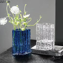 Axyaa Glacier Glass Vase Hydroponics Flowers Desk Decoration Modern Decor