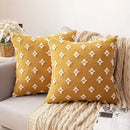 Axyaa Soft Yellow Cotton Linen Cushion Cover for Stylish Home Decor