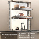 Axyaa Over Sink Dish Drying Rack & Organizer Shelf - Adjustable Multifunctional Storage