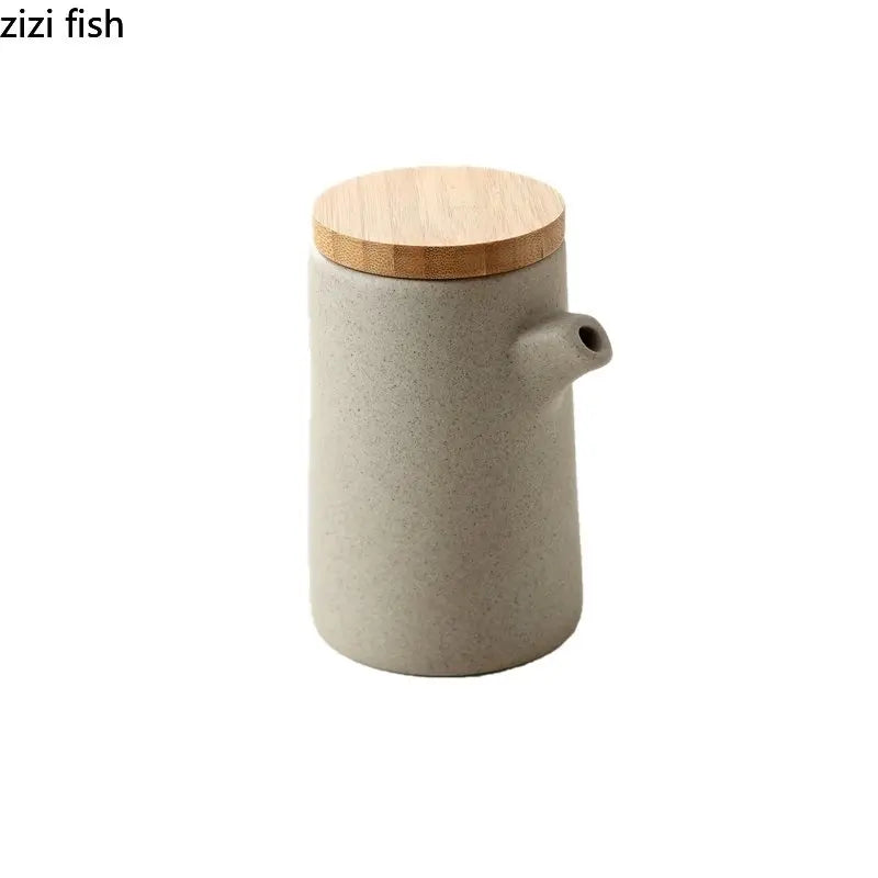 Axya Ceramic Soy Sauce Bottle Vinegar Pot Kitchen Storage Container