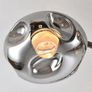 Axyaa Modern Glass Ceiling Light in Black Gold Metal for Parlor Bedroom Dining Room