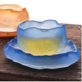 Axyaa Pink Handmade Glass Japanese First Snow Tea Cups