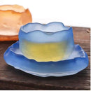 Axyaa Pink Handmade Glass Japanese First Snow Tea Cups