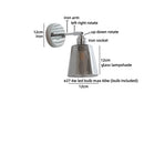 Axyaa Iron Glass LED Wall Light: Up Down Rotate Interior Lighting Stair Lampara Pared