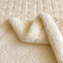 Axyaa Winter Warm Coral Fleece Jacquard Blanket
