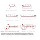 Axyaa Solid Color Waterproof Sofa Cover, Elastic Fabric, Full Bag Design