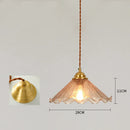Axyaa Glass LED Pendant Lamp: Nordic Modern Home Indoor Lighting, Copper Hanglamp