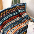 Axyaa Bohemia Ethnic Flannel Throw Blanket Coral Fleece Winter Small Quilt