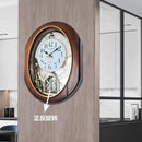 Axya Music Chimes Wall Clock: European Modern Home Decor, Silent Bedroom Living Room Watch