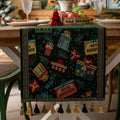 Axyaa Snowflake Jacquard Table Runner: Festive Décor for Winter Home