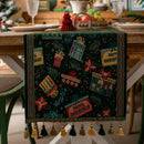 Axyaa Snowflake Jacquard Table Runner: Festive Décor for Winter Home