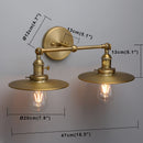 Axyaa Country Style Wall Lamp: 2-Light Sconce Switch Matte Vanity Table Lamp