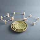 Axyaa Bamboo Dried Fruit Tray Decor Basket Stand Large Capacity Wedding