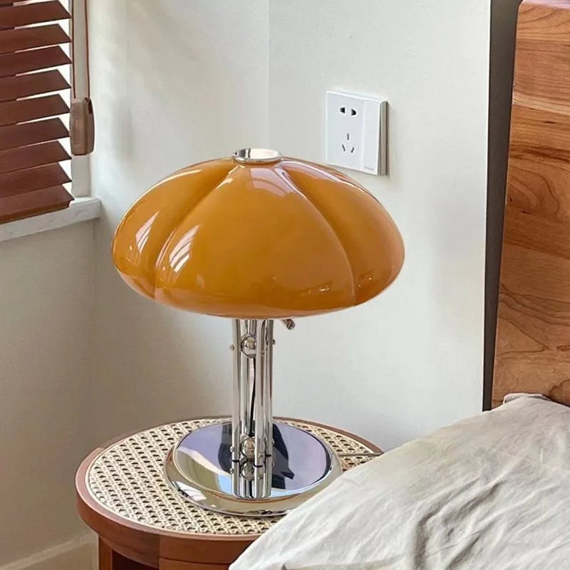 Axyaa Nordic Modern Pumpkin Table Lamp for Bedroom and Living Room