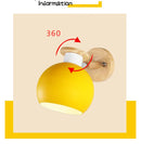 Axyaa Macaron Sconce: Colorful LED Adjustable Wall Light for Bedroom, Living Room, Foyer