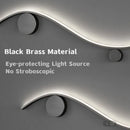 Axyaa Modern Brass LED Wall Lamp Living Room Bedroom Stairs Nordic Simple Copper Interior Wall Light