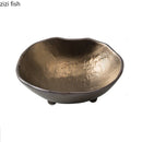 Rusty Glazed Ceramic Dessert Bowl Set by Axyaa